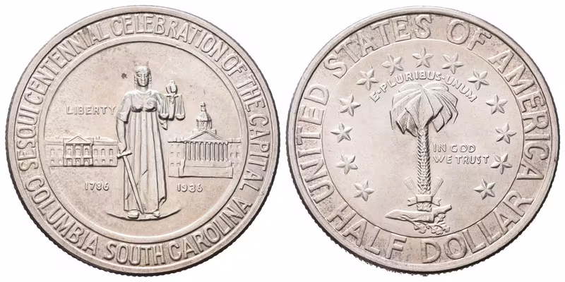 USA, 1/2 Dollar 1936 - Columbia, S. C. Sesquicentennial