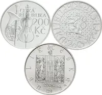 200 Kč 2010 - Staroměstský orloj, Jan Lucemburský a Eliška Přemyslovna (PROOF), — 2