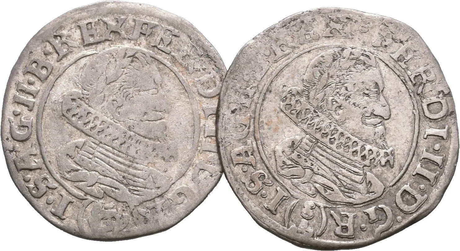 3 Krejcar 1630, Praha-du Bois, Hal.760 + 3 Krejcar 1631, Praha-Schuster, — 1