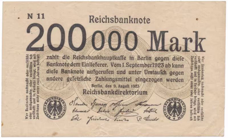 Německo, 200 000 Mark 1923, Ro.99a