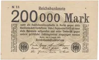 Německo, 200 000 Mark 1923, Ro.99a