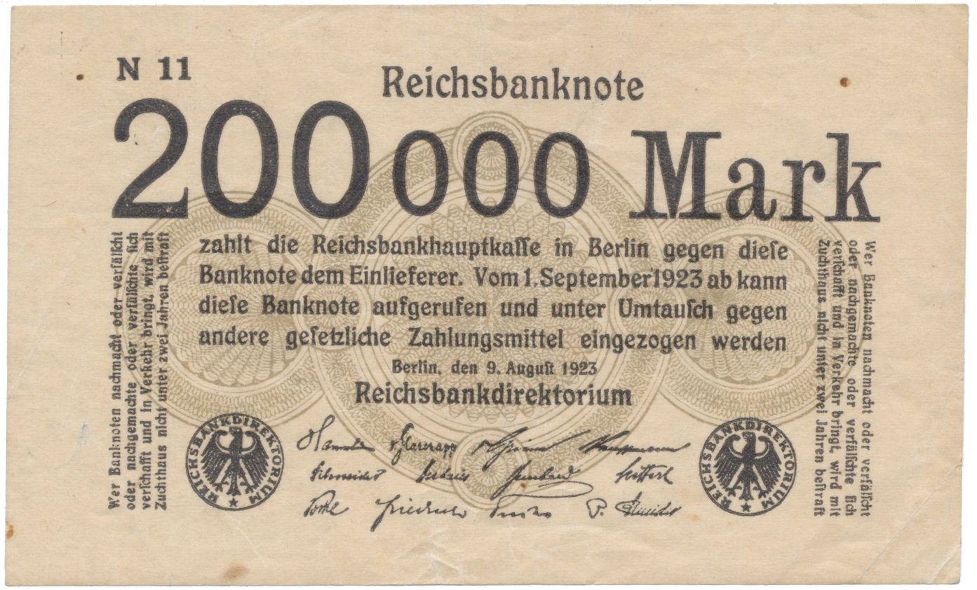 Německo, 200 000 Mark 1923, Ro.99a