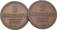2 Krejcar 1851 G - lot 2 kusy