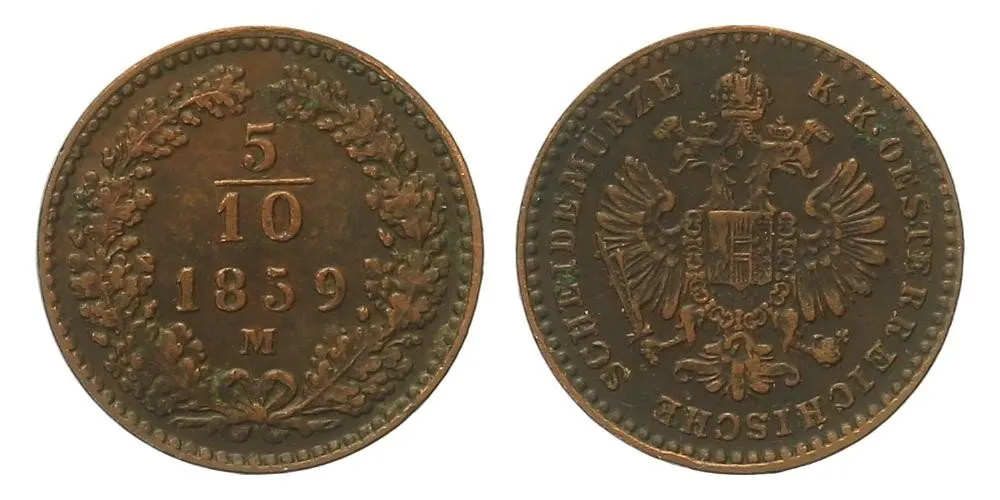 Rakouská a spolková měna, 1857 - 1892 — 1
