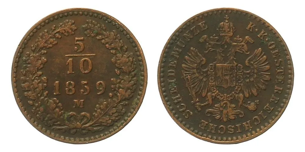 Rakouská a spolková měna, 1857 - 1892 — 1