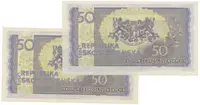 50 Koruna b.d. (1945), série MD, Hej.73a, 2 kusy - fotografie 2