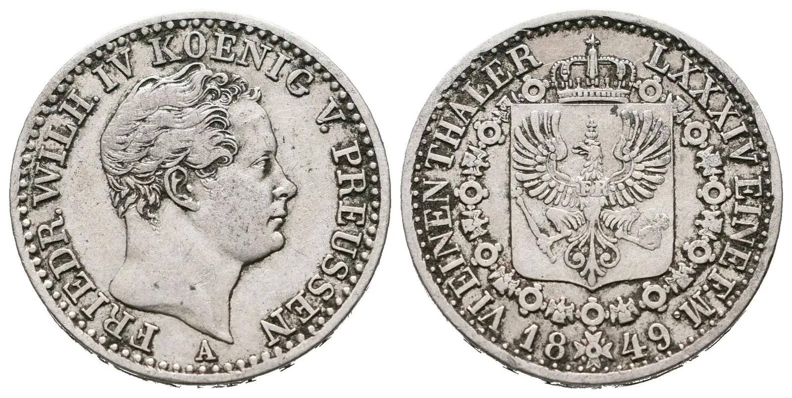 Prusko, 1/6 Tolaru 1849 A