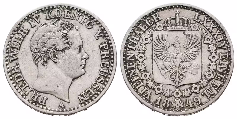 Prusko, 1/6 Tolaru 1849 A