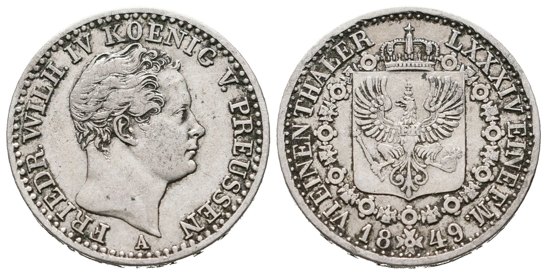 Prusko, 1/6 Tolaru 1849 A
