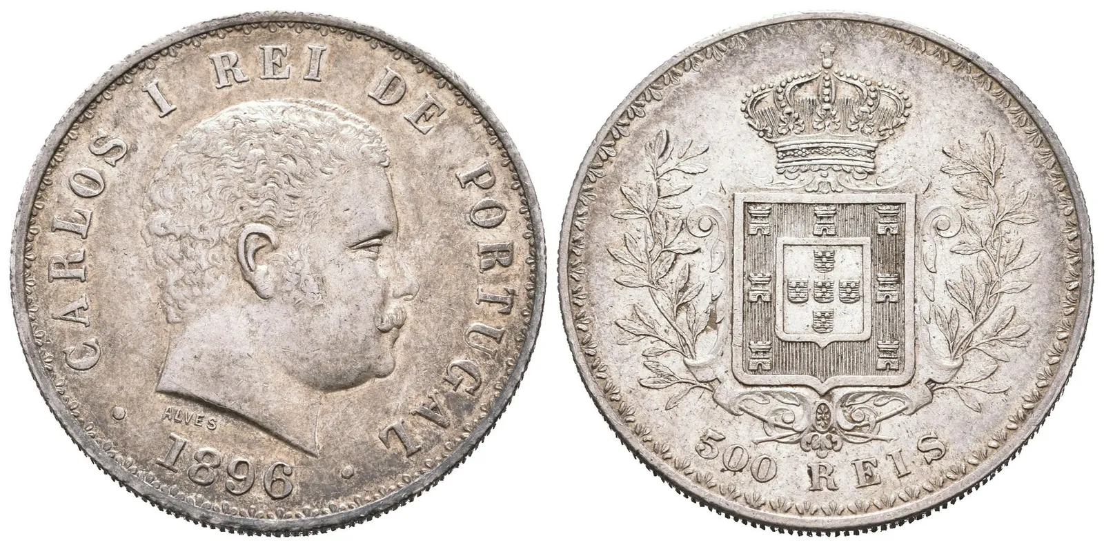 Portugalsko, 500 Reis 1896