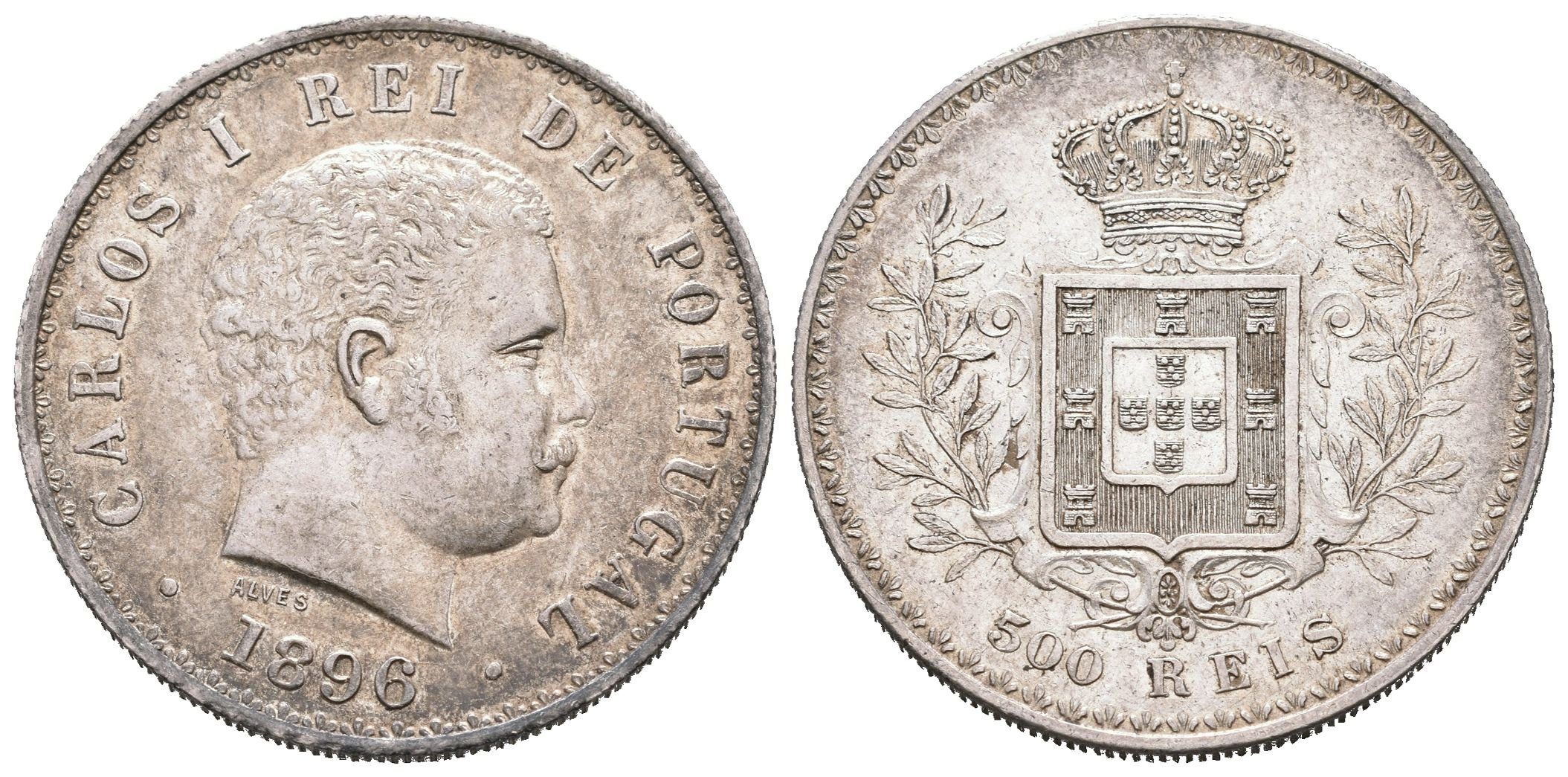 Portugalsko, 500 Reis 1896