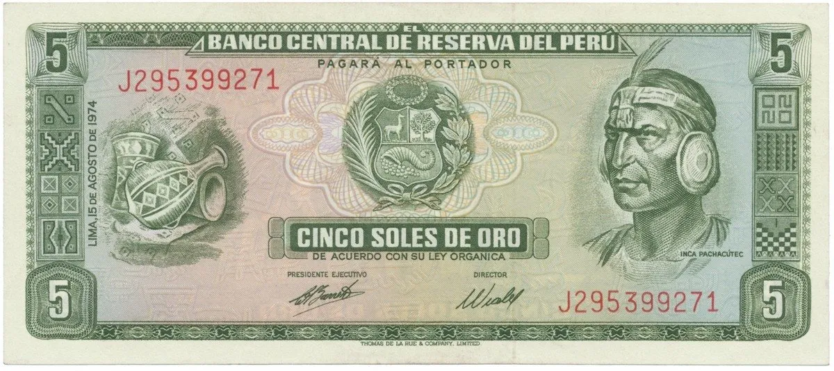 Peru, 5 Soles de Oro 1973~1974, P.99c