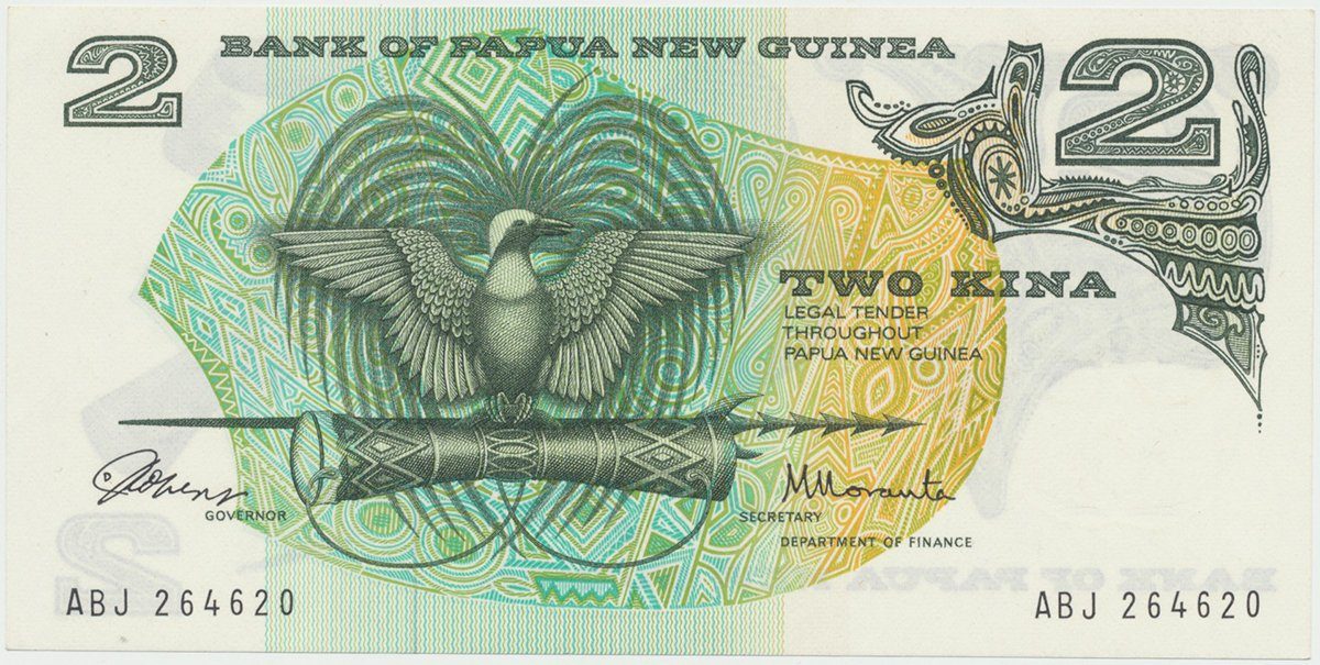 Papua Nová Guinea, 2 Kina (1975), P.1a