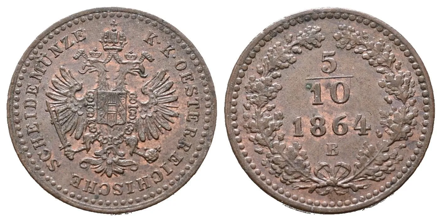 5/10 Krejcar 1864 B