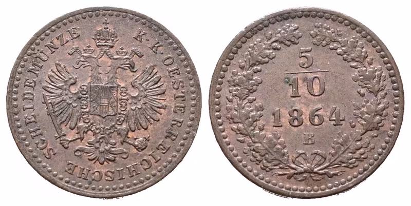 5/10 Krejcar 1864 B