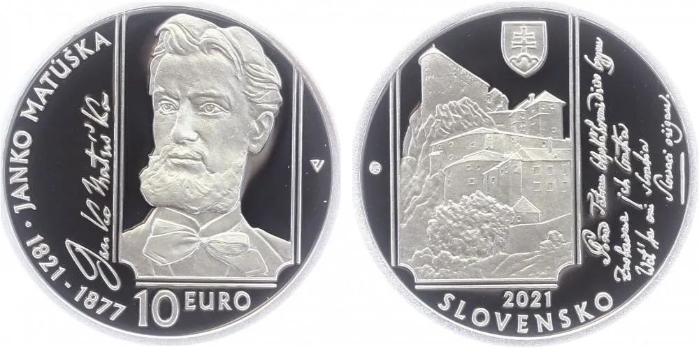 10 Euro 2021 - Janko Matúška, PROOF