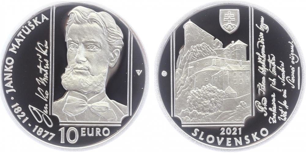 10 Euro 2021 - Janko Matúška, PROOF