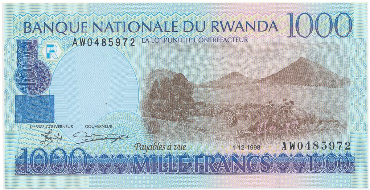 Rwanda, 1000 Francs 1998, P.27a