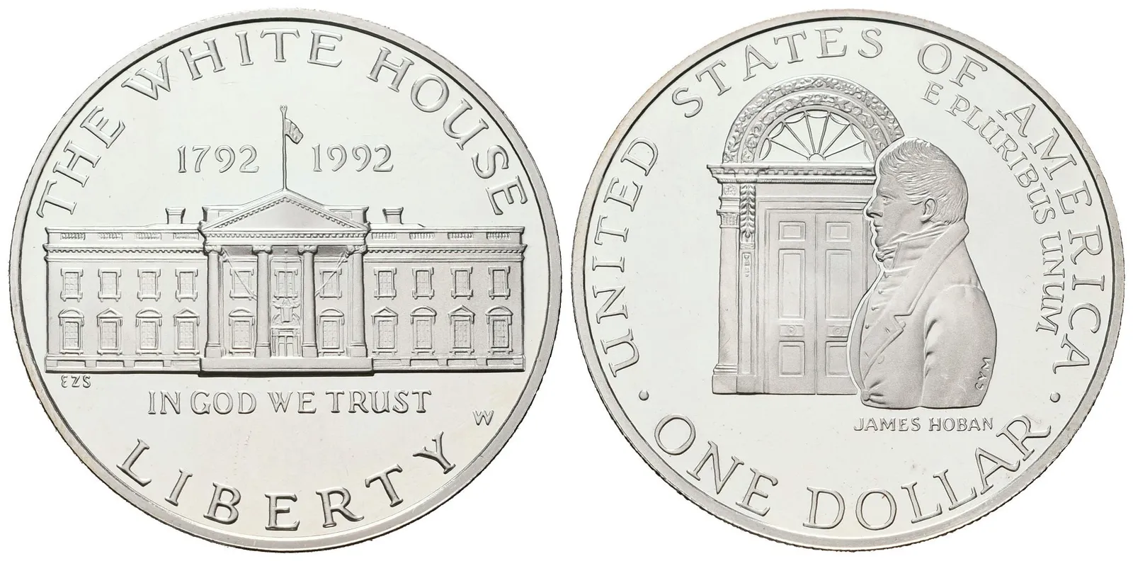 USA, 1 Dollar 1992 - Bílý dům, PROOF