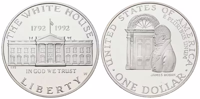 USA, 1 Dollar 1992 - Bílý dům, PROOF