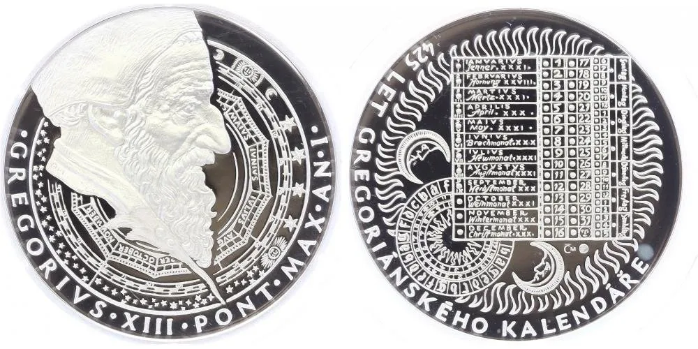 AR Medaile b.l. - 425 let od přijetí gregoriánského kalendáře, PROOF