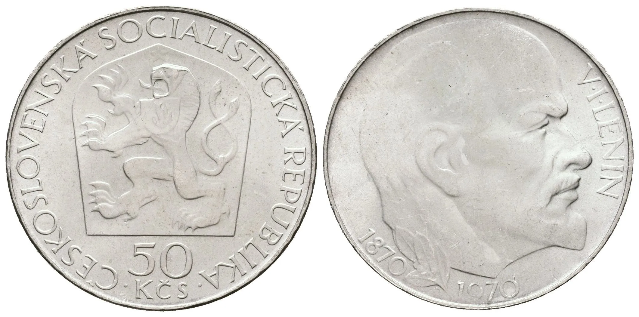 50 Kčs 1970 - V. I. Lenin, Aurea.121, luxusní zachovalost, — 1