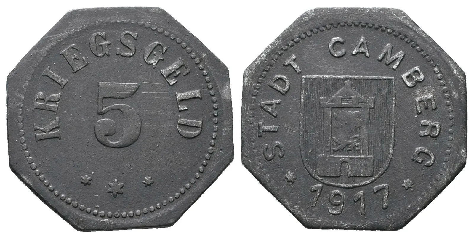 Nouzové ražby, 5 Pfennig 1917 - Camberg