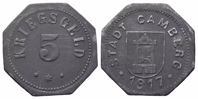 Nouzové ražby, 5 Pfennig 1917 - Camberg