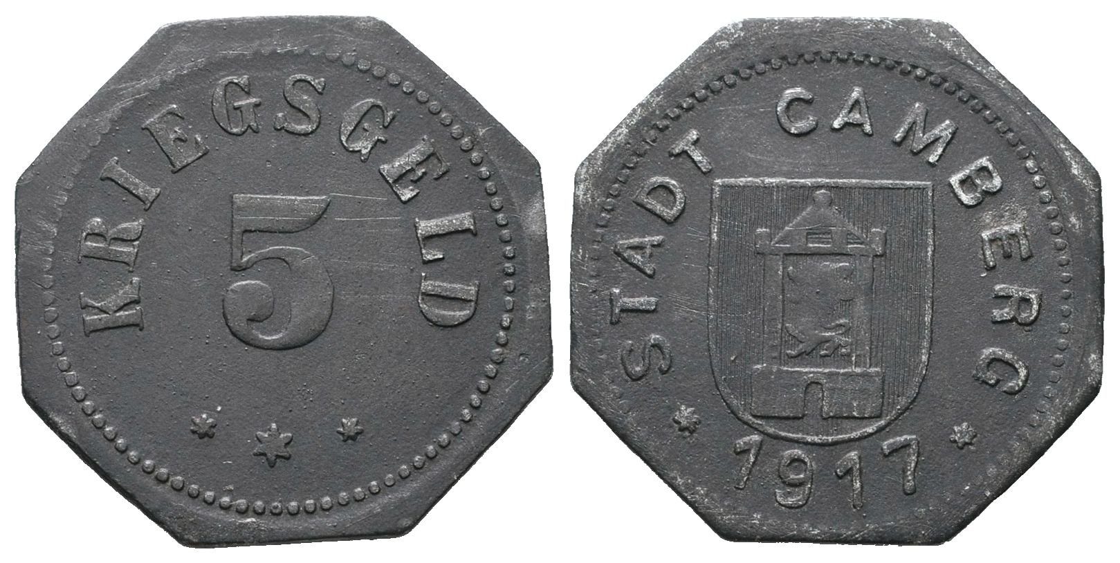 Nouzové ražby, 5 Pfennig 1917 - Camberg