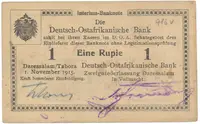 Německá Východní Afrika, 1 Rupie 1. 11. 1915, série F2, vzácnější podpis, R.916v