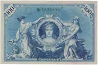 Německo, 100 Mark 1908, zelený číslovač, Ro.34 - fotografie 2
