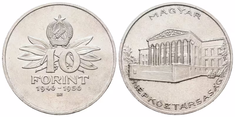 Maďarsko, 10 Forint 1956