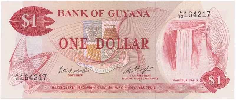 Guyana, 1 Dollar (1983), P.21e