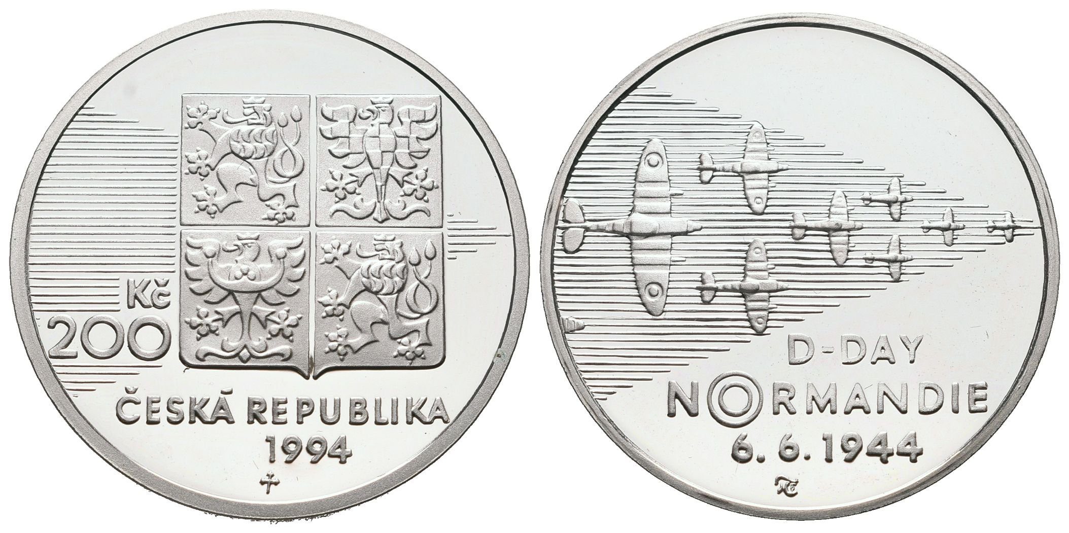 200 Kč 1994 - Normandie, PROOF