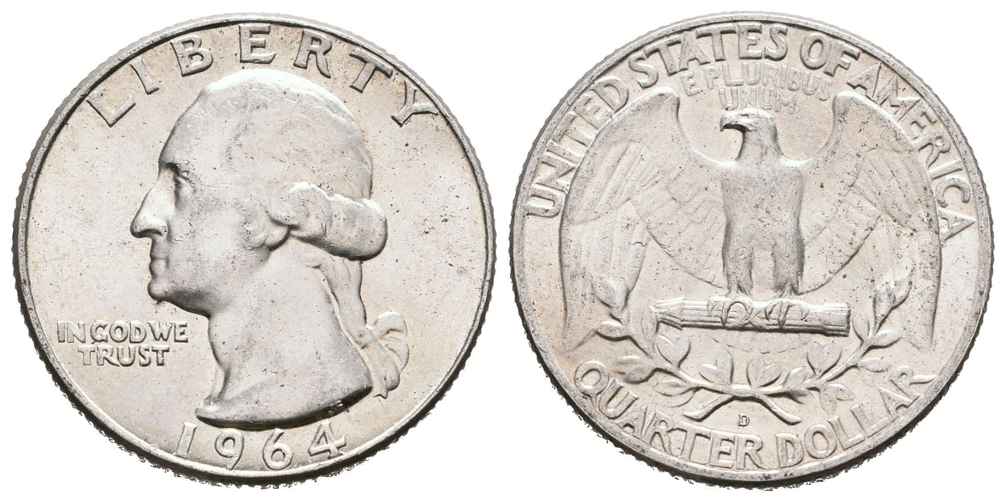 USA, 1/4 Dollar 1964 D- George Washington