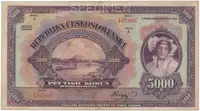 5000 Koruna 1920, série A, SPECIMEN, Hej.17a.S1