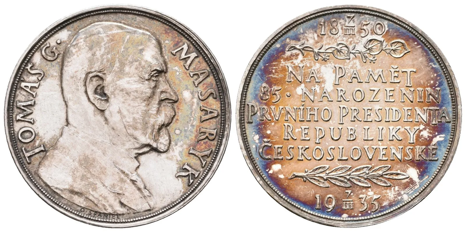 Španiel Otakar -  85. narozeniny TGM, 32 mm