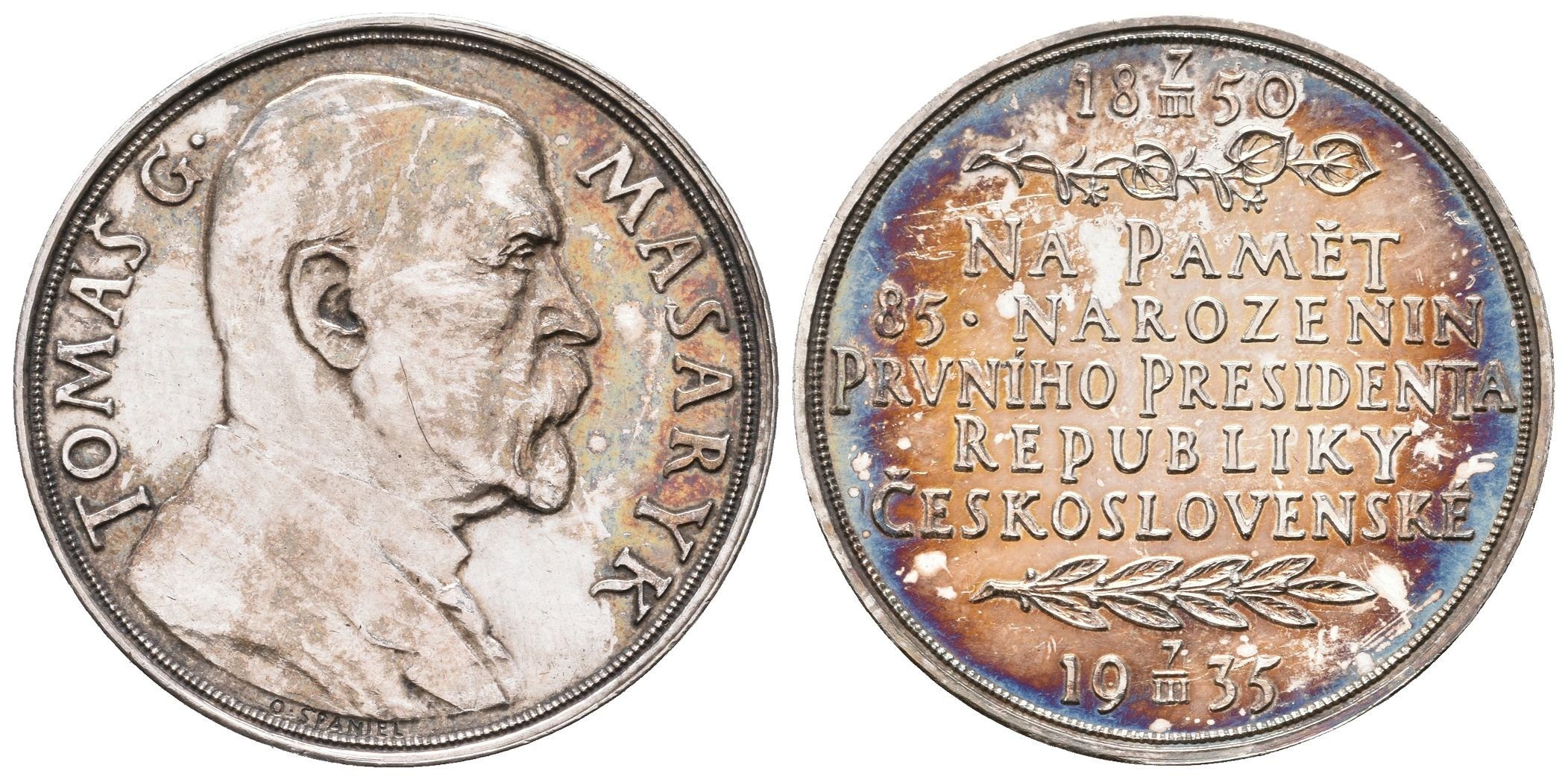 Španiel Otakar -  85. narozeniny TGM, 32 mm