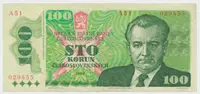 Československo, 100 Koruna 1989, vysoká série A 51,  Hej.110a