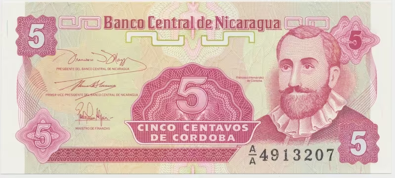 Nikaragua, 5 Centavos (1991), P.168