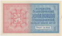 1 Koruna b.d. (1938/1940), ruční razítko, Hej.28a - fotografie 2