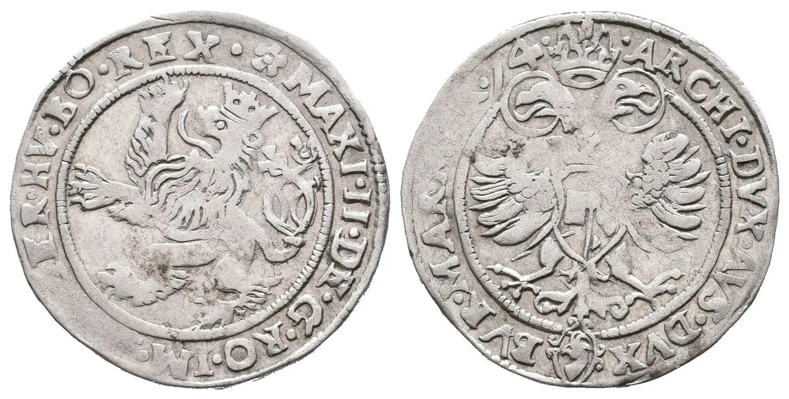 Bílý groš 1574, Jáchymov-Geitzkofler, značka č. 2, Hal.238 — 1