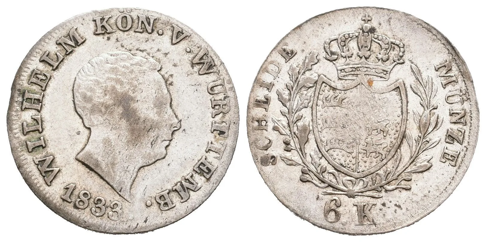 6 Krejcar 1833, KM.556, pěkná zachovalost, patina, drobné rysky — 1