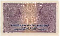 10 Koruna 1927, série N, SPECIMEN, Hej.22b.S1 - fotografie 2