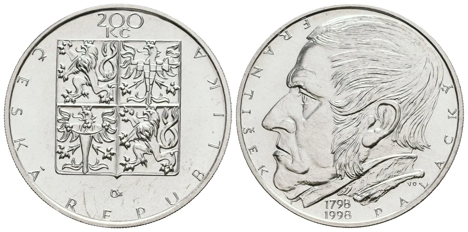 200 Kč 1998 - František Palacký, kapsle, certifikát — 1