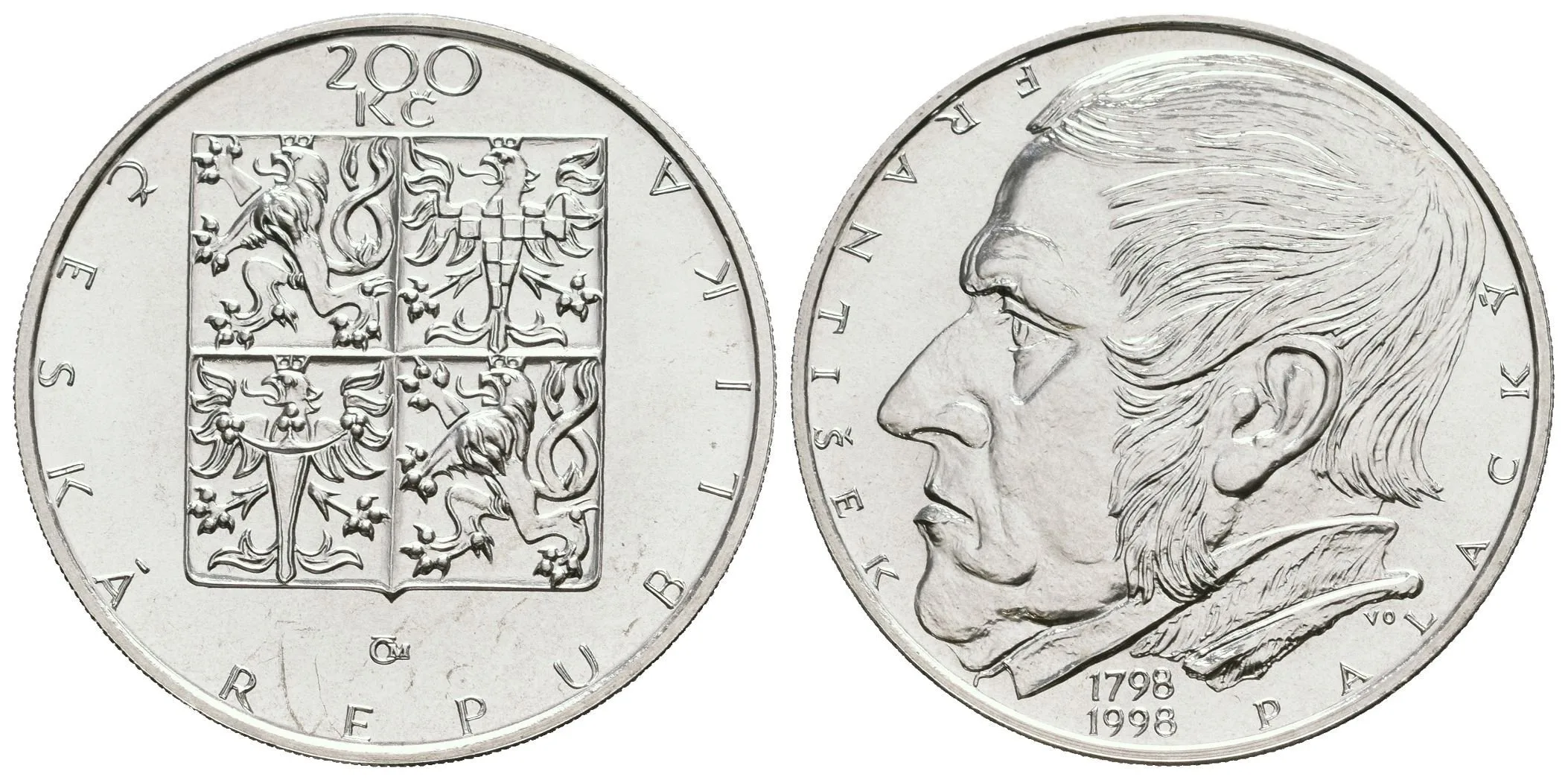 200 Kč 1998 - František Palacký, kapsle, certifikát — 1