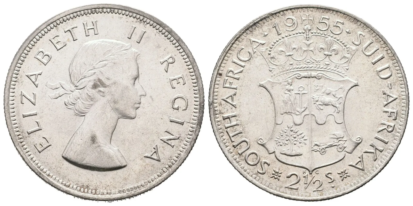 Britská jižní Afrika, 2 1/2 Shilling 1955