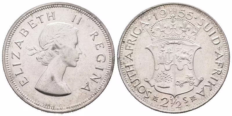 Britská jižní Afrika, 2 1/2 Shilling 1955