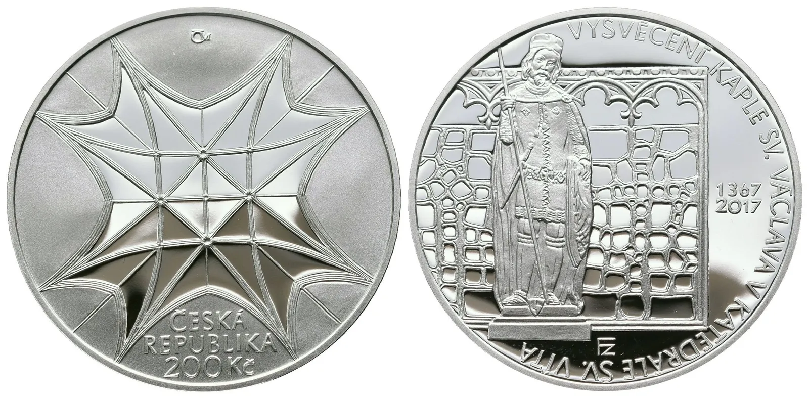 200 Kč 2017 - Kaple sv. Václava, PROOF bez certifikátu