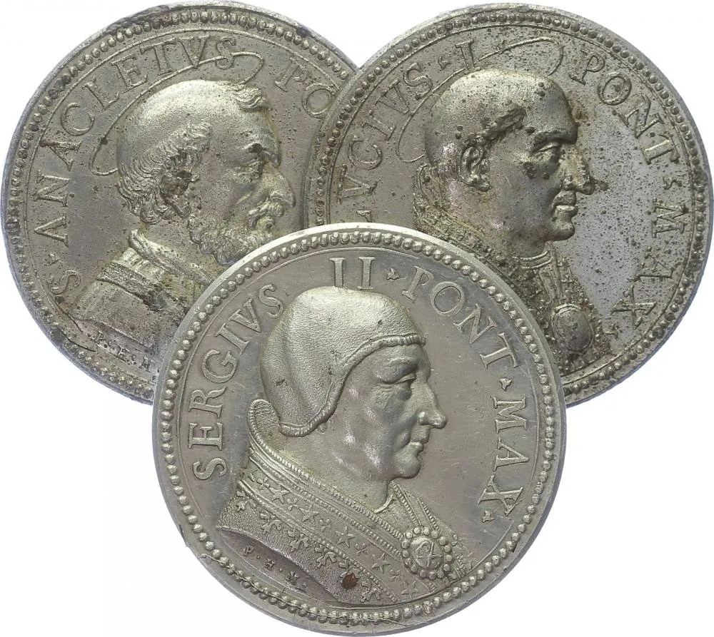 Vatikán - životopisné medaile, cca 18. století — 1